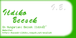 ildiko becsek business card